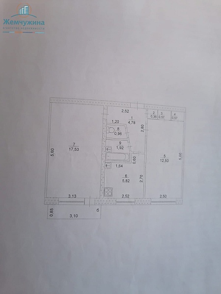 2-к квартира, 45 кв.м.