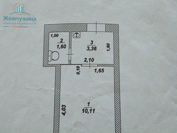 1-к квартира, 15 кв.м.